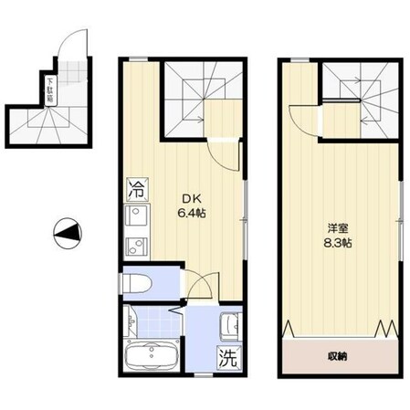 南千住駅 徒歩9分 2階の物件間取画像